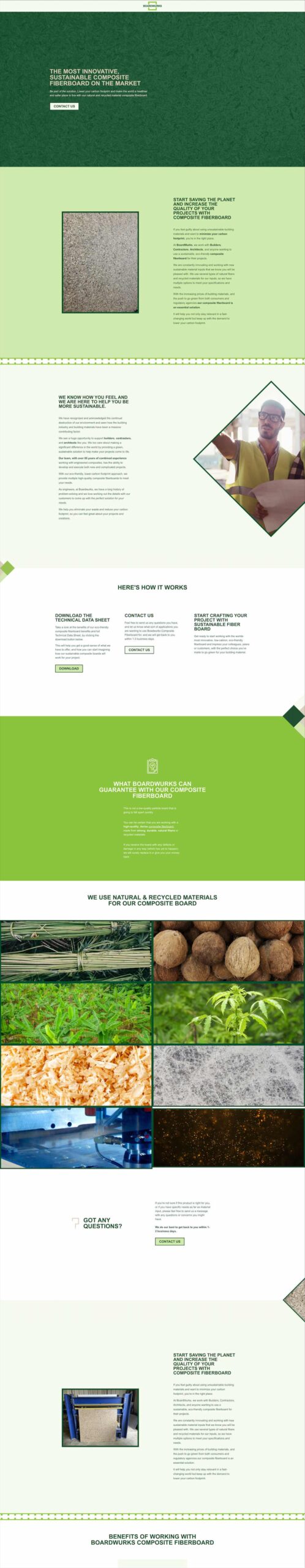 Boardwurks website designed by HempAware