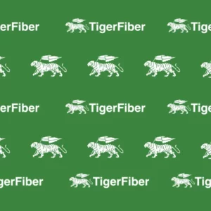 Green Background with White Tiger FIger Logo Pattern