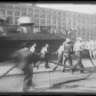 Sailors Using Hemp Ropes on Ole Iron Sides